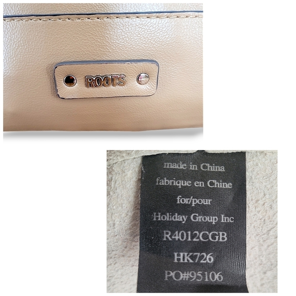 Roots Tan Slouchy Tote With Removable Pouch - Like New - Picture 7 of 8